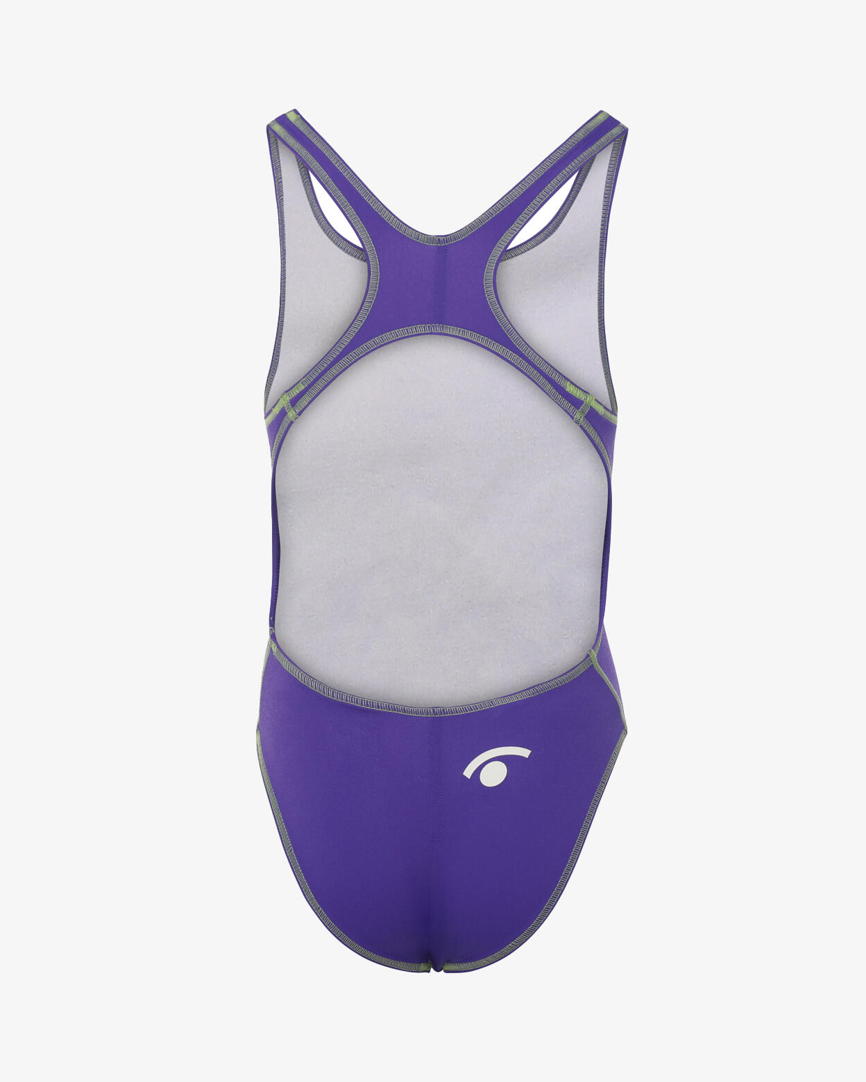 costume da piscina  viola e verde da bambina in mat. sintetico da nuoto 3/4