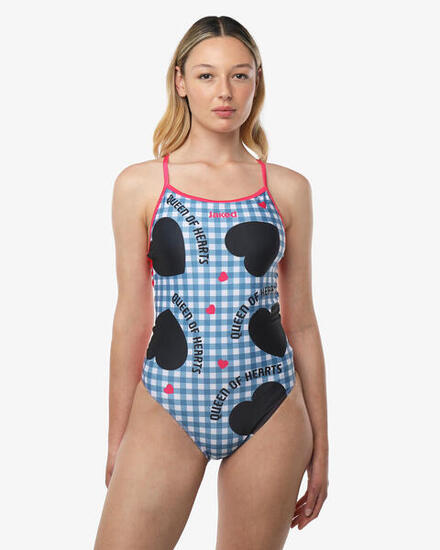 costume da piscina nero e multicolor da donna in mat. sintetico da nuoto