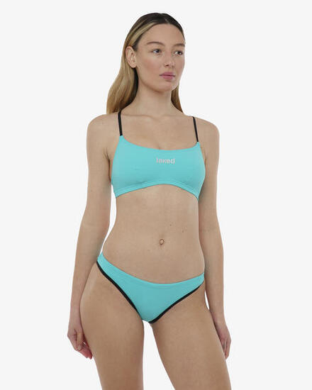 costume bikini verde acqua da donna in mat. sintetico da nuoto