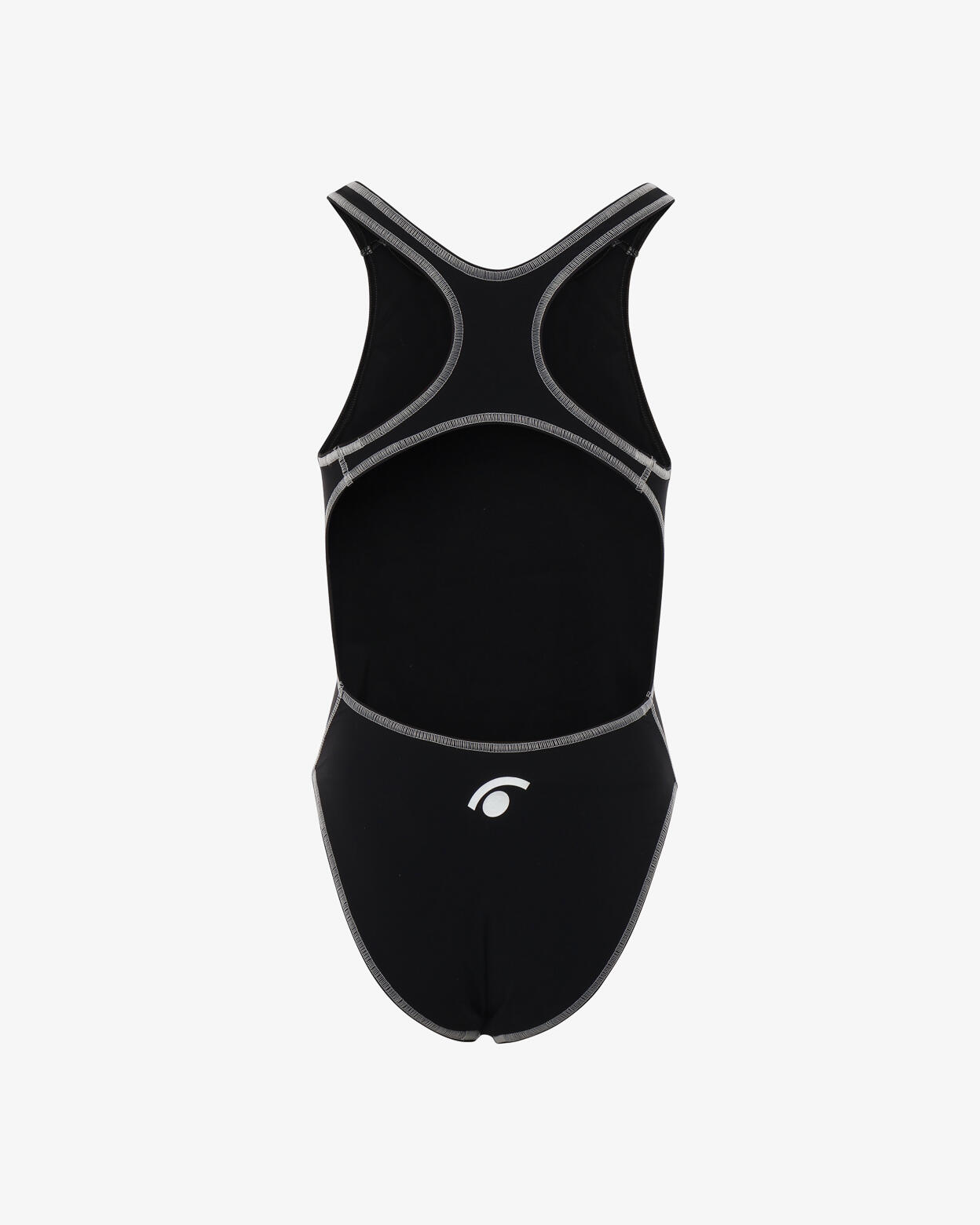 costume da piscina  nero da bambina in mat. sintetico da nuoto 2/4