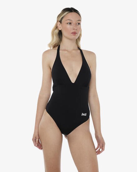 türkisfarbener Damen-Badeanzug aus synthetischem Material zum Schwimmen