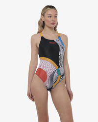 maillot de bain synthétique noir pour femme