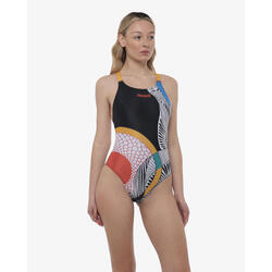 maillot de bain synthétique noir pour femme