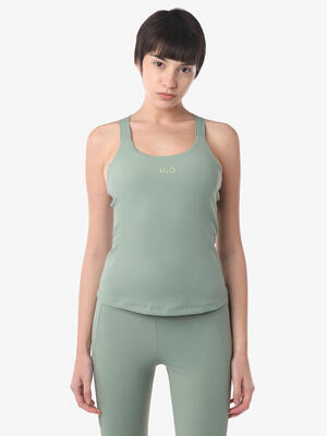 Dames bordeauxrode synthetische fitness tanktop