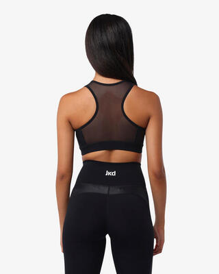 Zwarte synthetische fitness tanktop voor dames