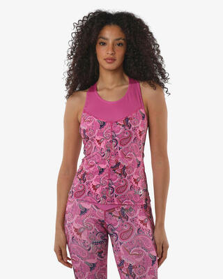 Dames blauwe synthetische fitness tanktop