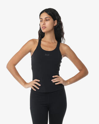 Dames bordeauxrode synthetische fitness tanktop