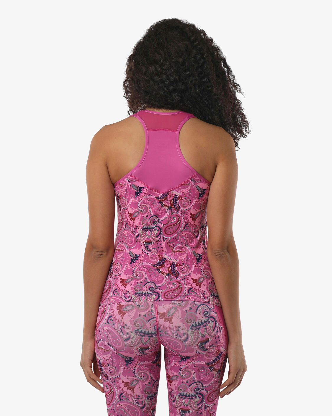 canotta  ciclamino da donna in mat. sintetico da fitness 4/4