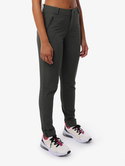 Schwarze Synthetik-Fitnesshose für Damen