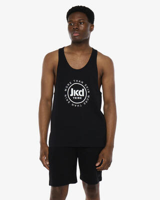Zwarte synthetische fitness tanktop voor heren