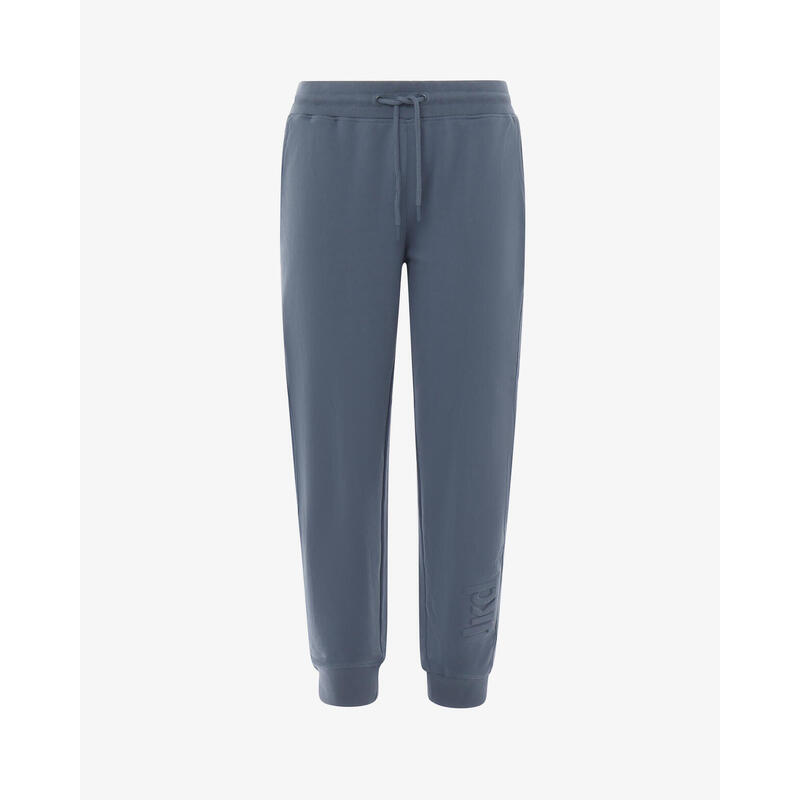 pantalon de fitness en coton bleu pour femme