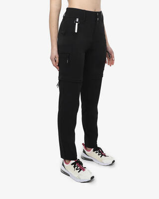 schwarze synthetische Fitnesshose für Damen