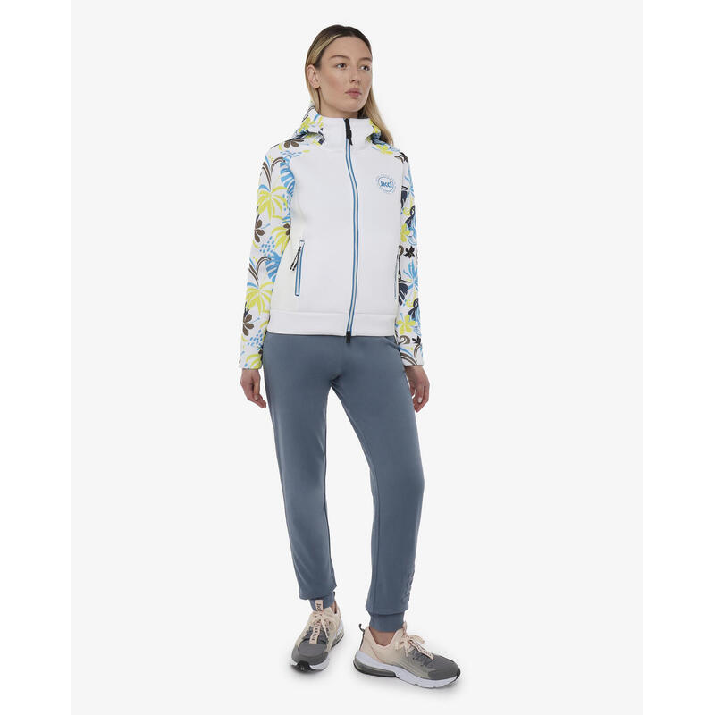 pantalon de fitness en coton bleu pour femme