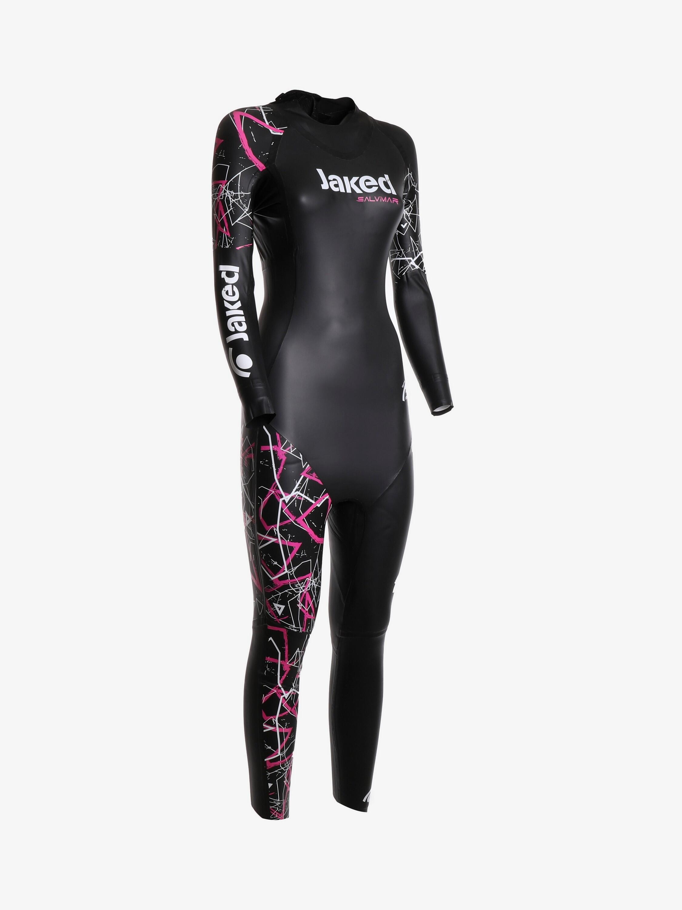 Jaked Womens Shocker Multi Thickness Wetsuit - Black / Pink 2/5