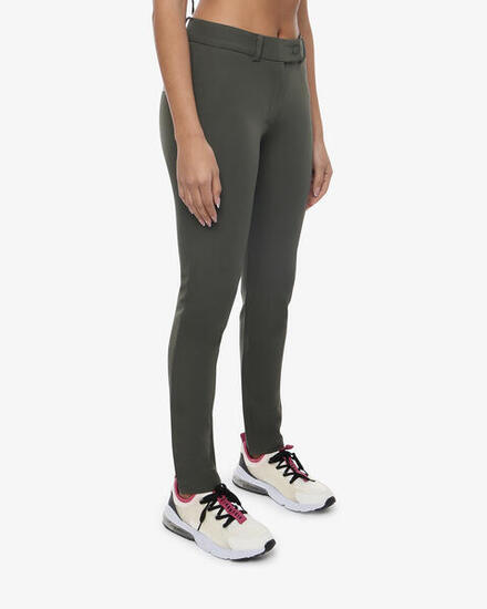 Schwarze Synthetik-Fitnesshose für Damen