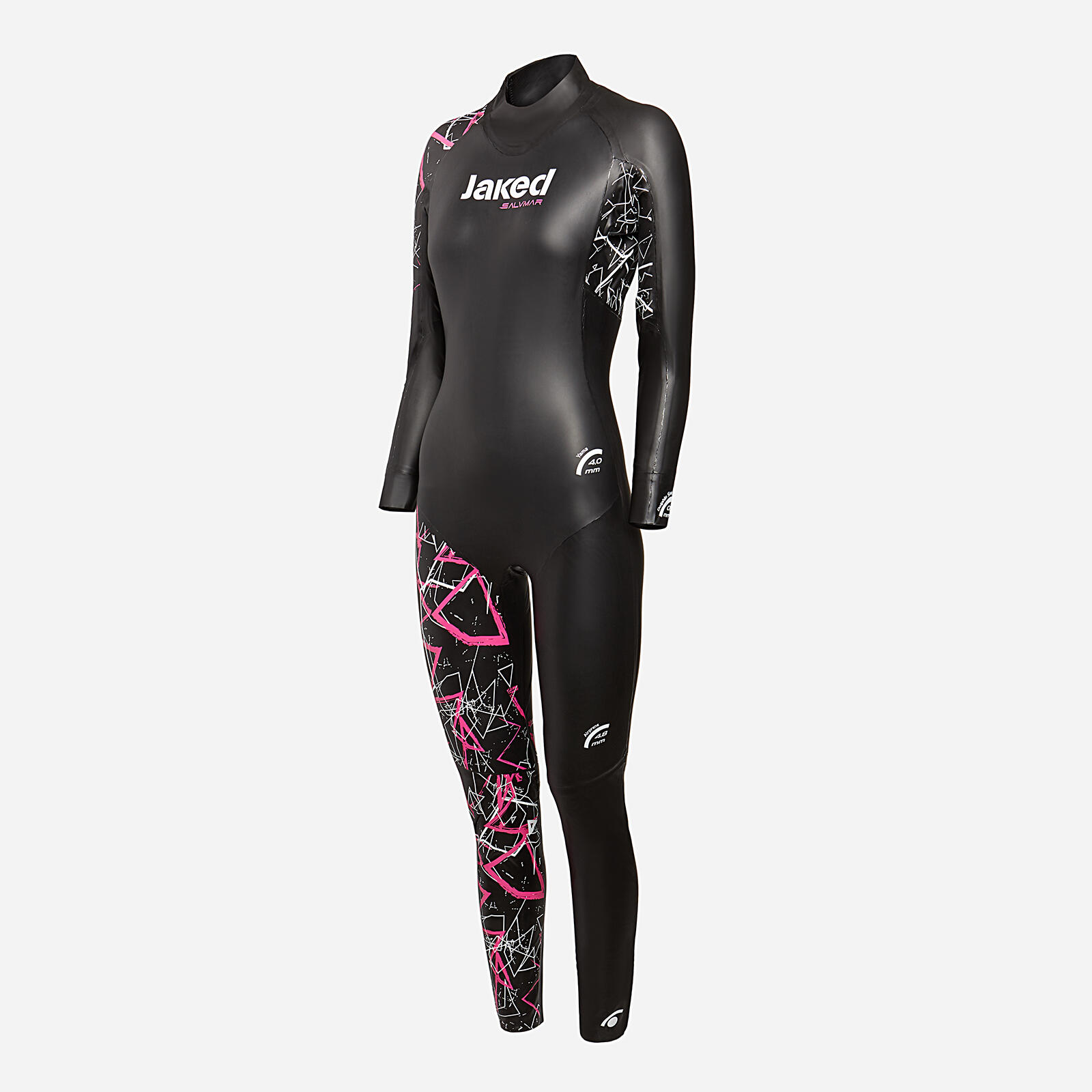 Jaked Womens Shocker Multi Thickness Wetsuit - Black / Pink 3/5