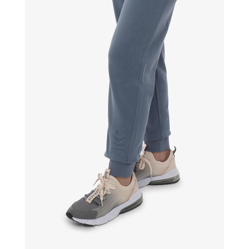 pantalon de fitness en coton bleu pour femme