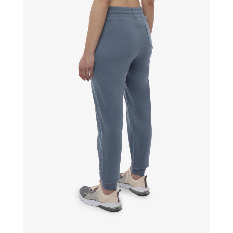 pantalon de fitness en coton bleu pour femme