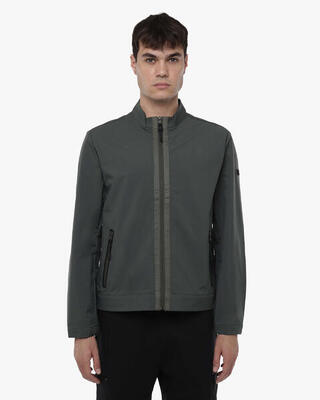 Schwarze synthetische Fitnessjacke für Herren