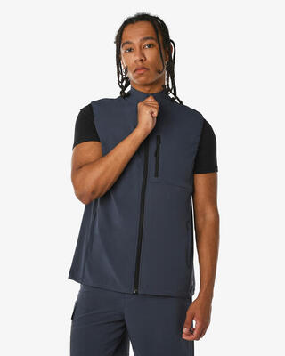 Marineblaue synthetische Fitnessjacke für Herren