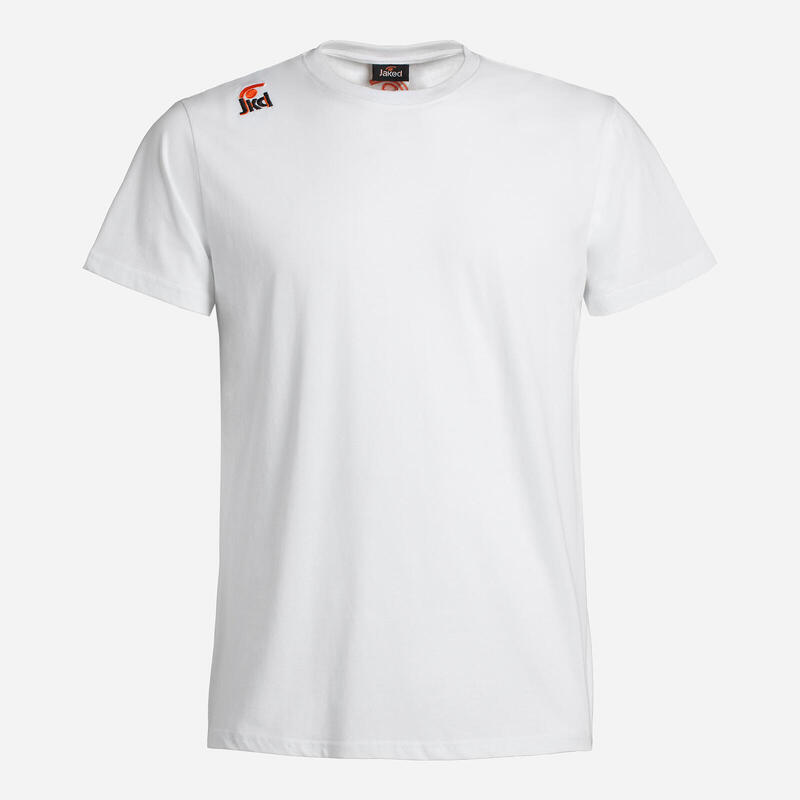 t-shirt blanc pour homme et femme en matière synthétique fitness