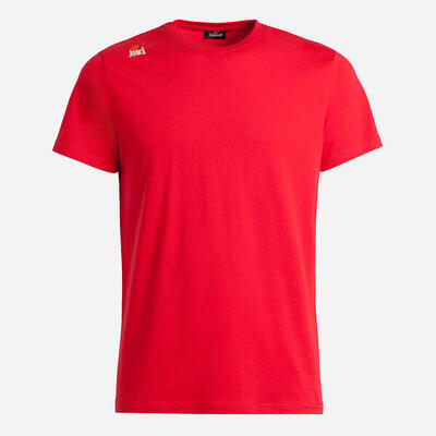 Rotes synthetisches Fitness-T-Shirt für Männer und Frauen