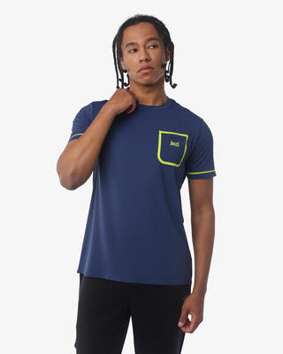 Zwart synthetisch fitness-t-shirt voor heren