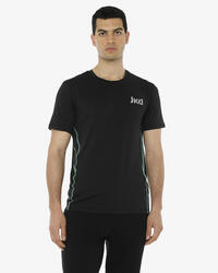 T-shirt de fitness synthétique noir pour homme