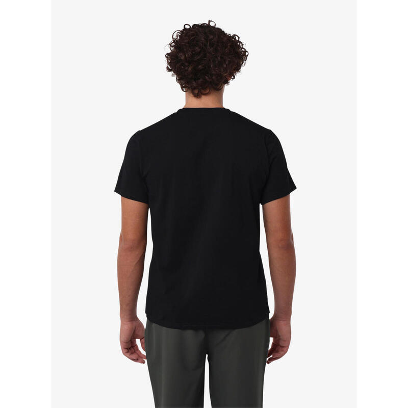 T-shirt de fitness en coton noir pour homme