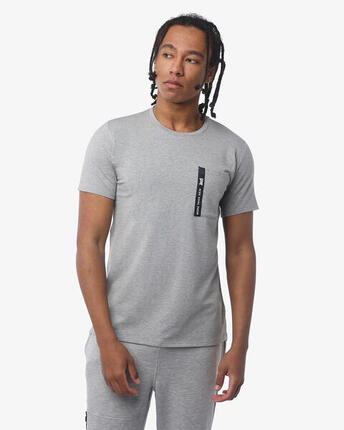 T-shirt de fitness synthétique noir pour homme
