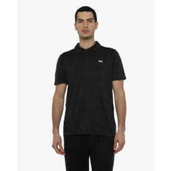 Polo bleu marine pour homme en matière synthétique pour le fitness