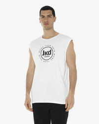 T-shirt de fitness synthétique blanc pour homme