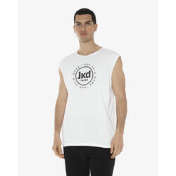 T-shirt de fitness synthétique blanc pour homme