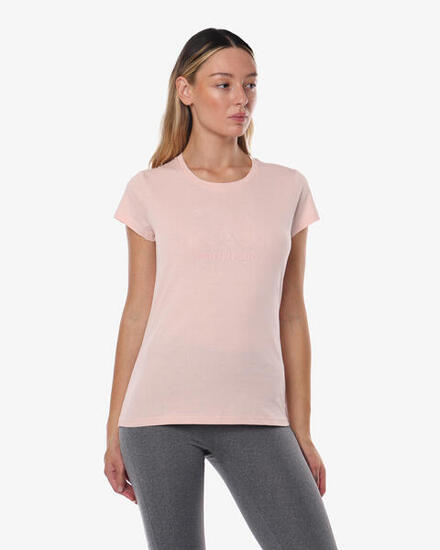 Marineblaues Fitness-T-Shirt aus Baumwolle für Damen