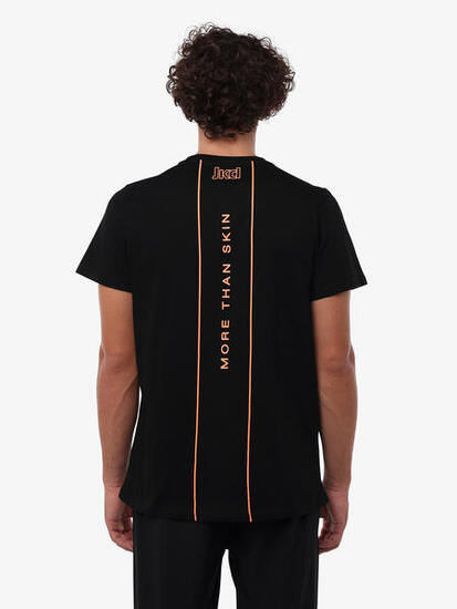 T-shirt de fitness synthétique noir pour homme