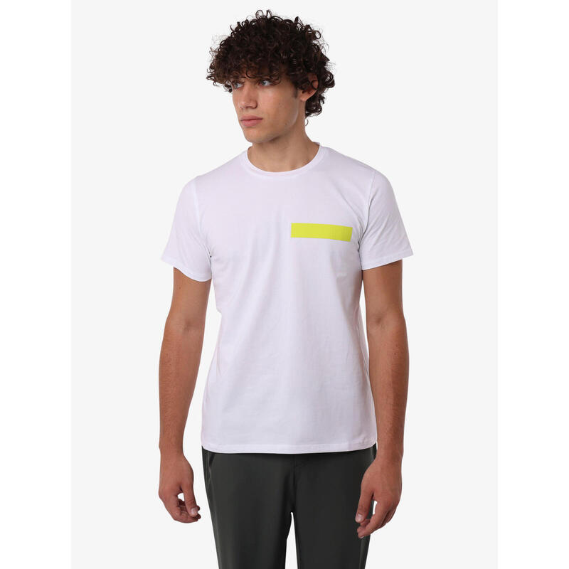 T-shirt de fitness en coton blanc pour homme