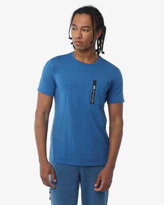 Zwart synthetisch fitness-t-shirt voor heren