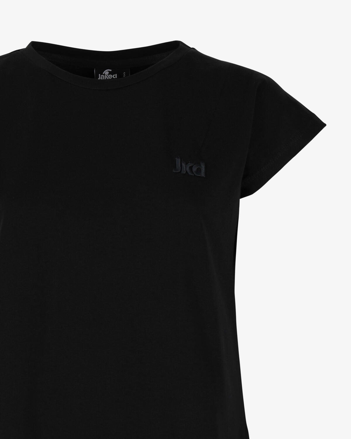 t-shirt  nero da donna in cotone da fitness 2/3