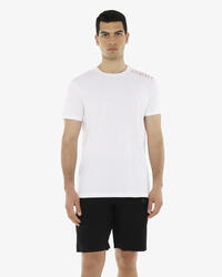 T-shirt de fitness synthétique blanc pour homme