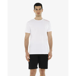 T-shirt de fitness synthétique blanc pour homme