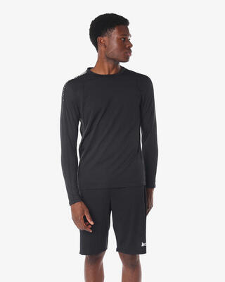 Zwart synthetisch fitness-t-shirt voor heren