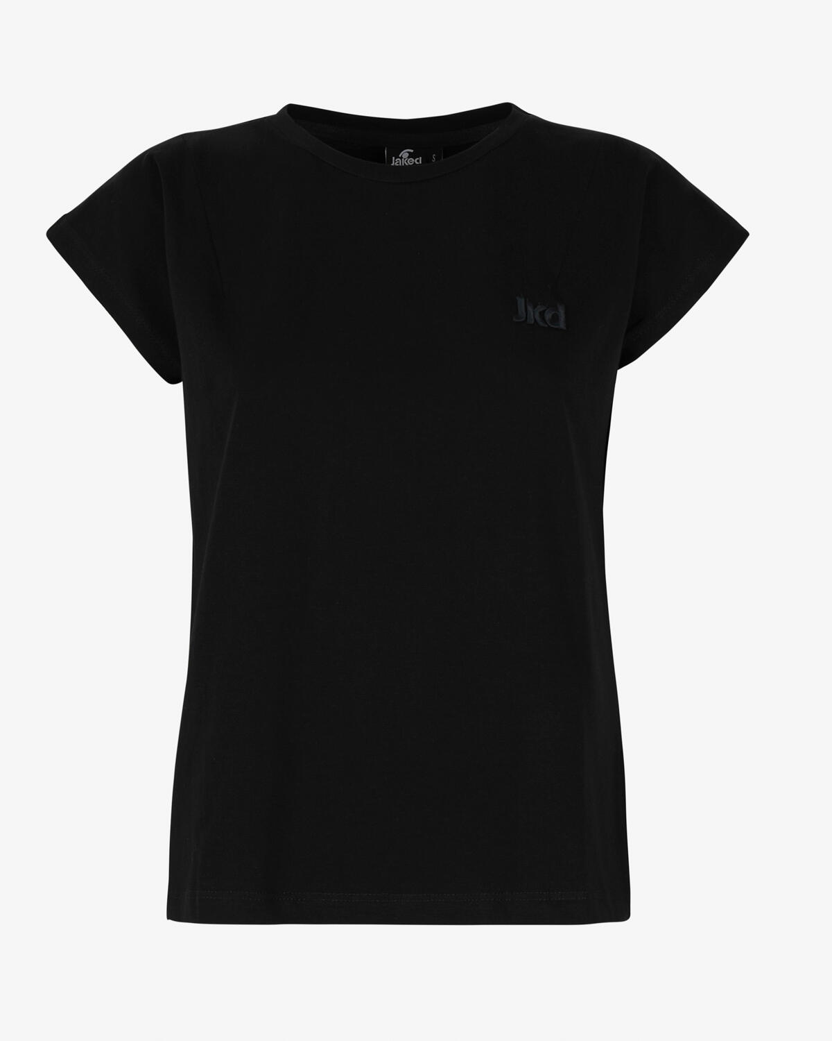 t-shirt  nero da donna in cotone da fitness 1/3