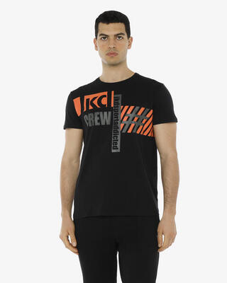 Zwart katoenen fitness-t-shirt voor heren