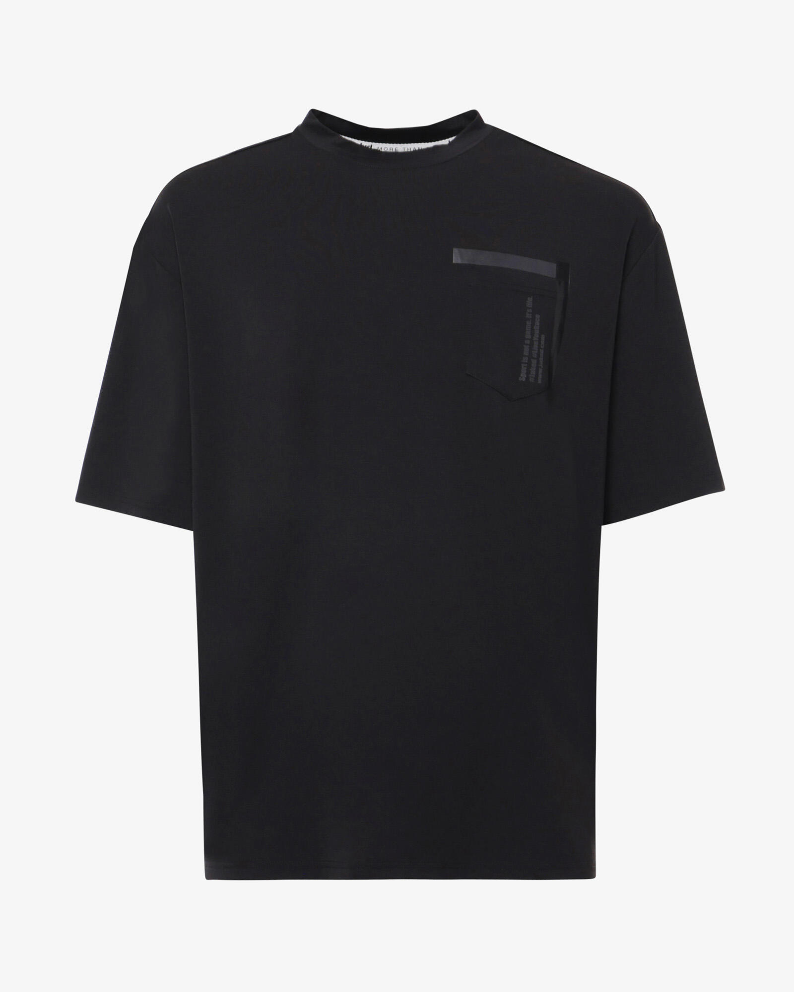 t-shirt  nero da uomo in mat. sintetico da fitness 4/4