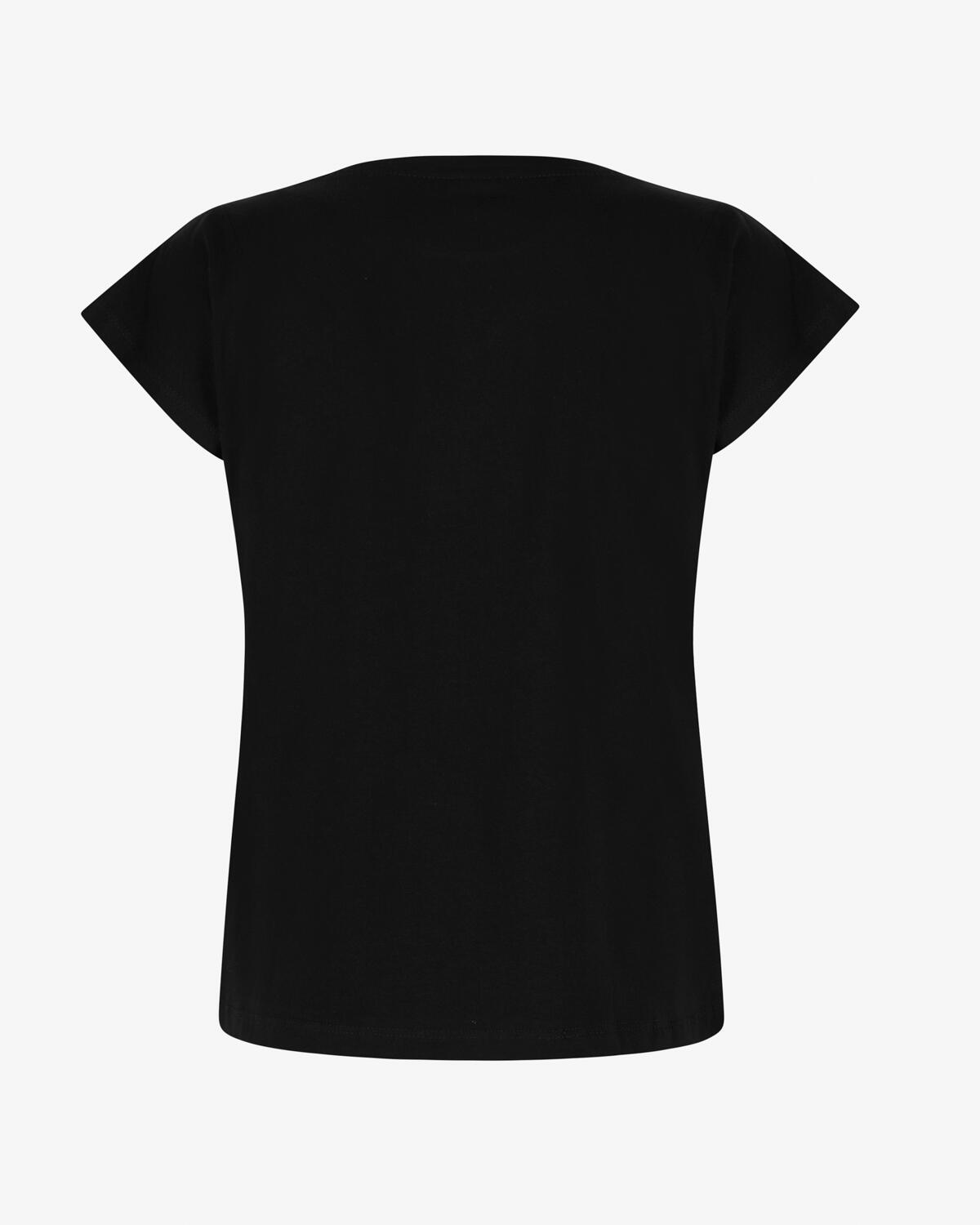 t-shirt  nero da donna in cotone da fitness 3/3