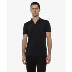 Polo homme vert foncé en matière synthétique pour le fitness