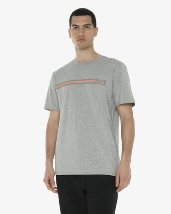 Camiseta deportiva sintética naranja para hombre