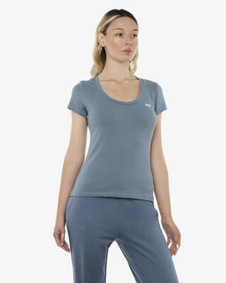 t-shirt bianco da donna in cotone da fitness