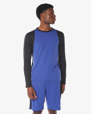 Zwart synthetisch fitness-t-shirt voor heren