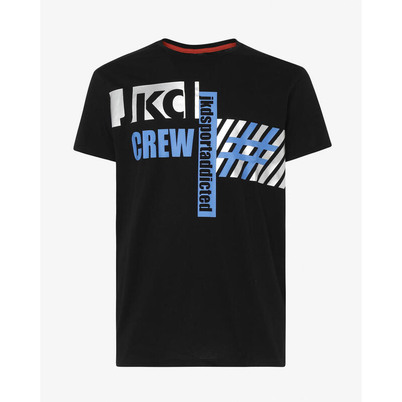 T-shirt de fitness en coton noir pour homme